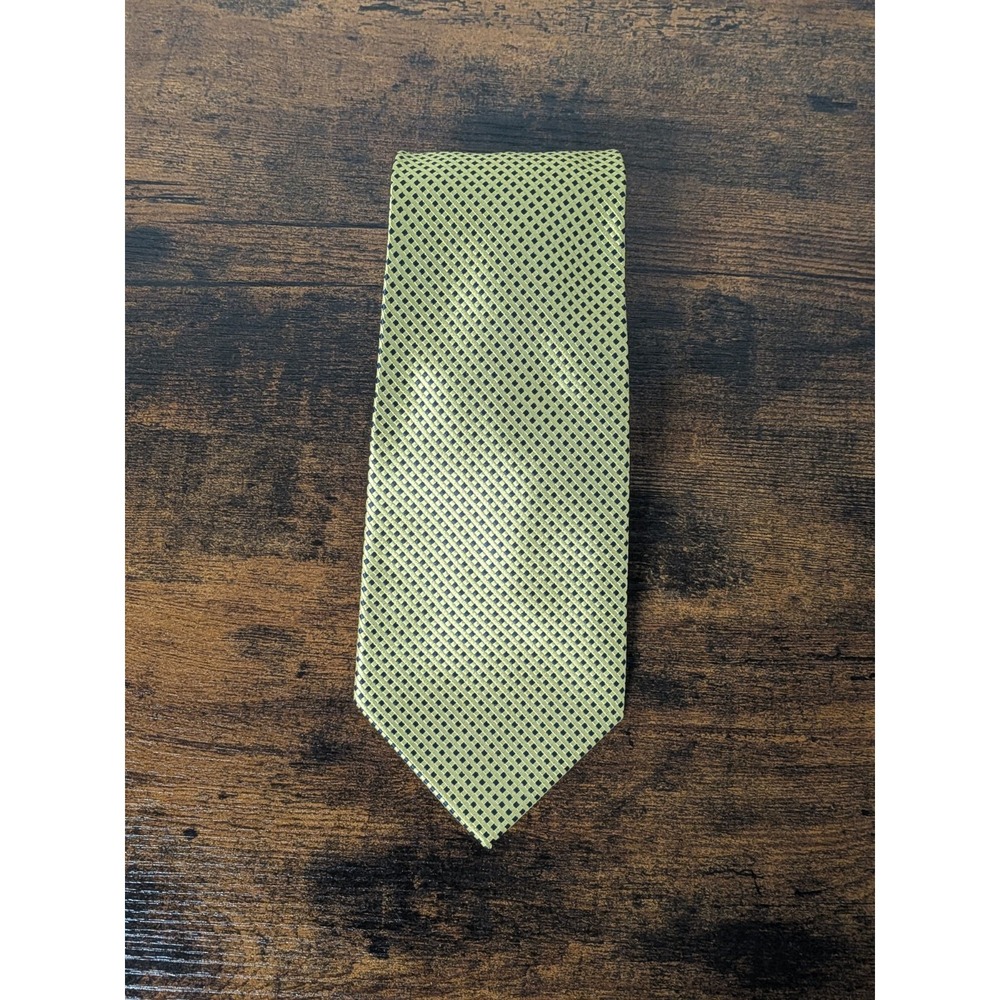 San Marino Italy/New York Tie 57" Gold Blue Woven Pattern